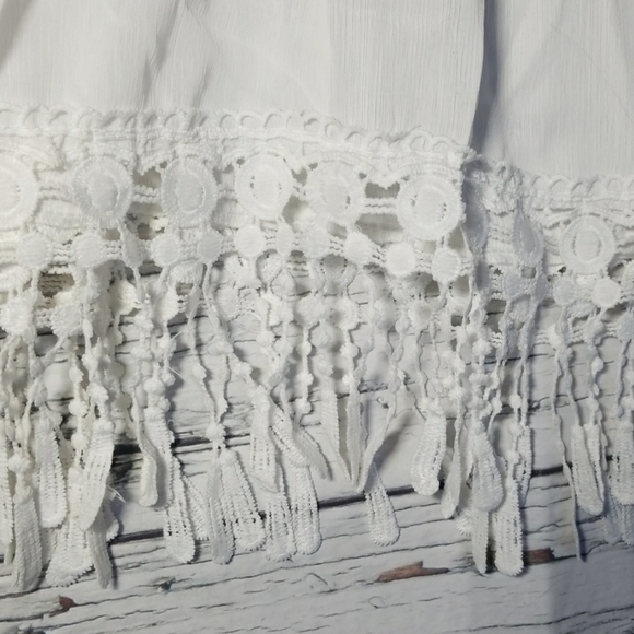 NWT Zanzea sheer lace fringe swim bikini cover up - Picture 3 of 7